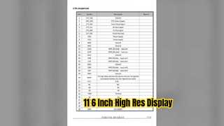 11 6인치 IPS TFT 디스플레이 모듈 140x1920 MIPI 인터페이스