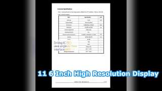 11.6인치 IPS TFT 디스플레이 모듈 고해상도 MIPI