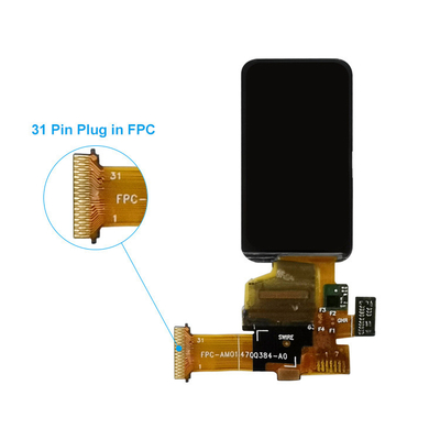 1.47 Inch	AMOLED Display Module,  194X368 Resolution 31 Pins QSPI Interface With Touch Screen