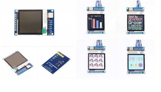 1.6 inch TFT display with PCBA 130X130 resolution 4-wire SPI interface driving IC SSD1283A, sunlight readable