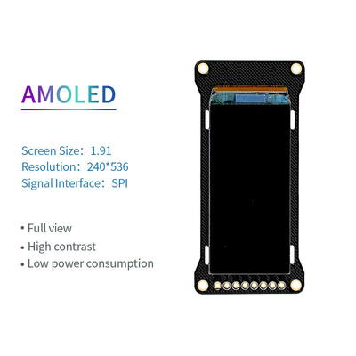 2 Inch AMOLED Oled Display 240x536 Resolution SPI/QSPI Interface 350c/d Display Driving IC RM67162