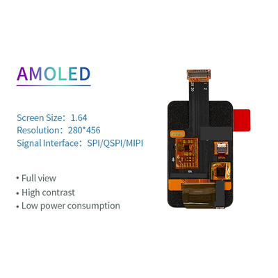 1.64 Inch AMOLED Oled Display 240x536 Resolution SPI/QSPI/MIPI 350c/d Display Driving IC SH8601 Touch Ic FT3168