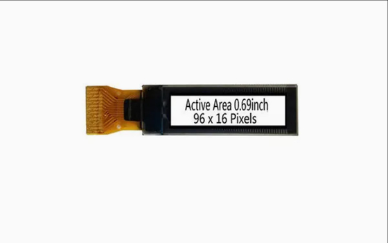 0.69 Inch White/Blue/Green/Yello OLED Display 96X16 Resolution 14-Pin Welding OLED Module Monochrome Small Size