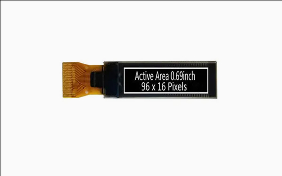 0.69 Inch White/Blue/Green/Yello OLED Display 96X16 Resolution 14-Pin Welding OLED Module Monochrome Small Size