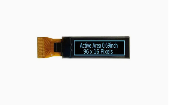 0.69 Inch White/Blue/Green/Yello OLED Display 96X16 Resolution 14-Pin Welding OLED Module Monochrome Small Size
