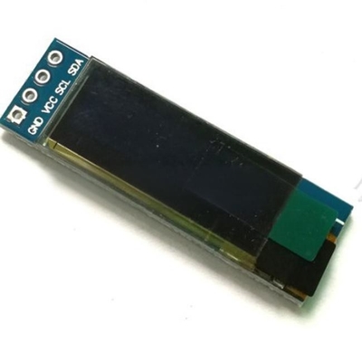 0.91 Inch PMOLED Display Module With PCBA 128X32 Resolution 120c/d IIC Interface