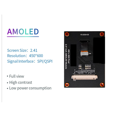 2.4 Inch AMOLED Oled Display 450x600 Resolution SPI/QSPI/MIPI Interface 750c/d Display Driving IC RM690B0