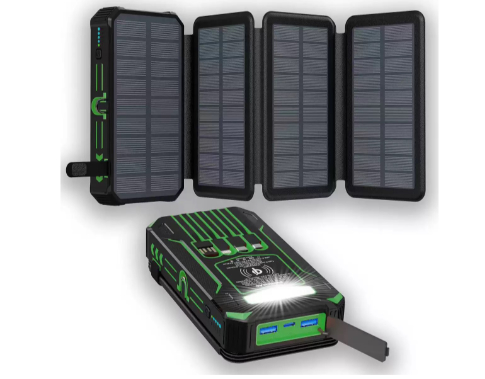 20,000mAh, 22.5W 고속 충전, 접이식 태양광 패널, LED 조명, 마그네틱 충전